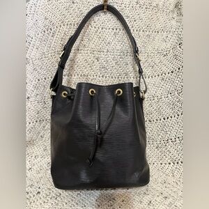 Louis Vuitton Black Epi Noe Bucket Bag